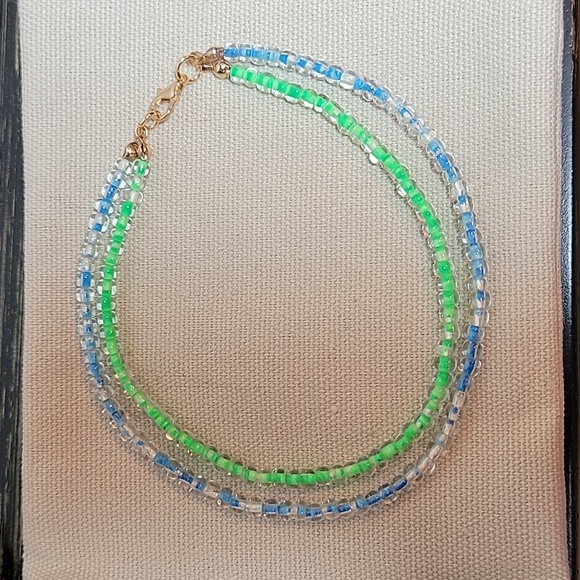 Layered Seed Bead Anklet - Picture 4 of 4